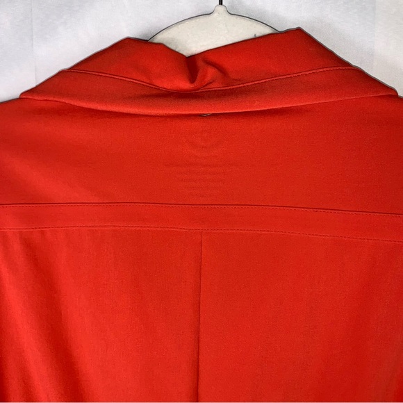 Chicos Zenergy Orange Zip Collar Neema Dress with Pockets! - Picture 8 of 16